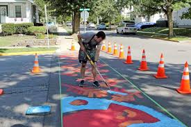 Installation of a memorial bench at Lakeside Park honoring former Forest Park Neighborhood Association President, Randy Streibig and family