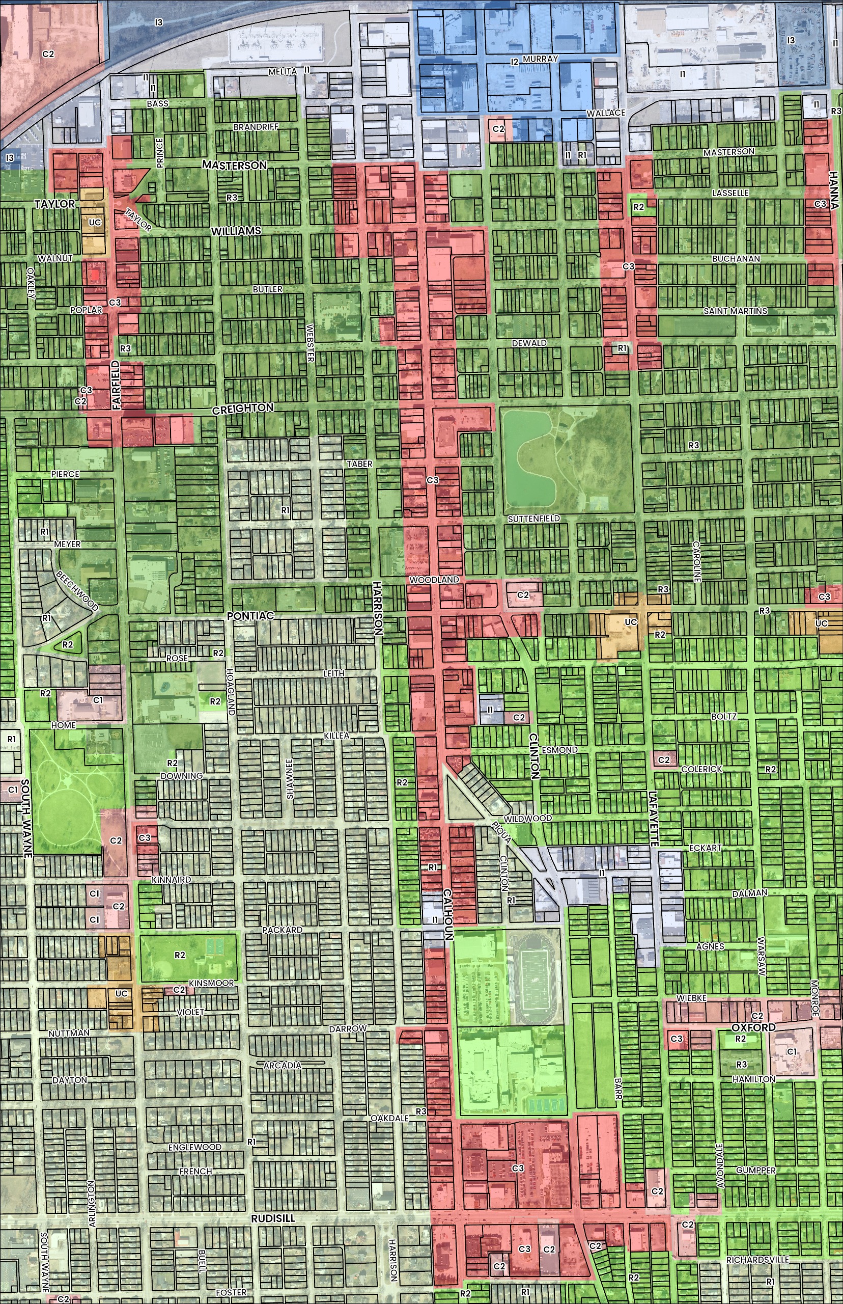 Before: South Calhoun Current Zoning