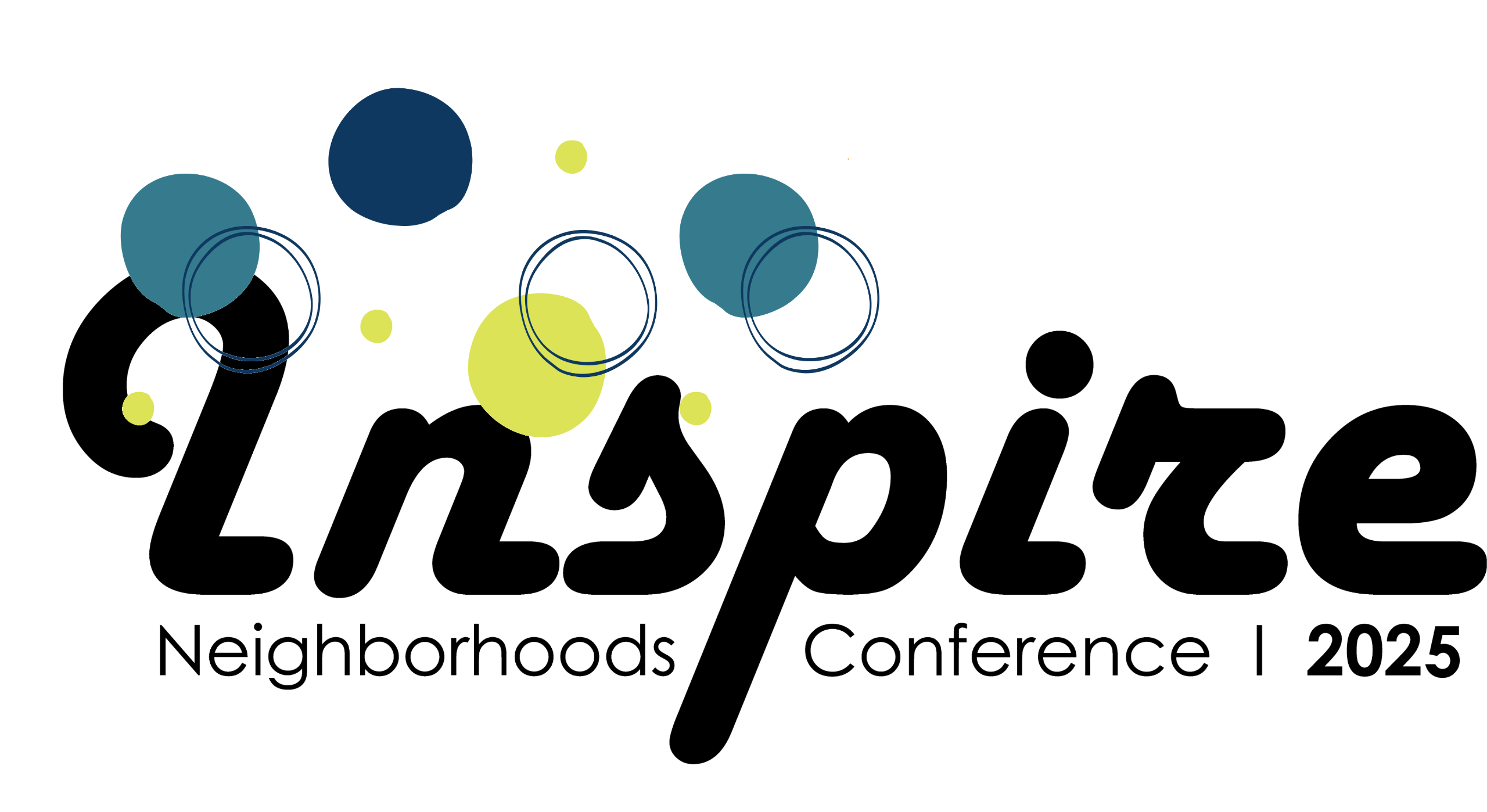 Inspire Conference logo with yellow lines around dot in the "i"