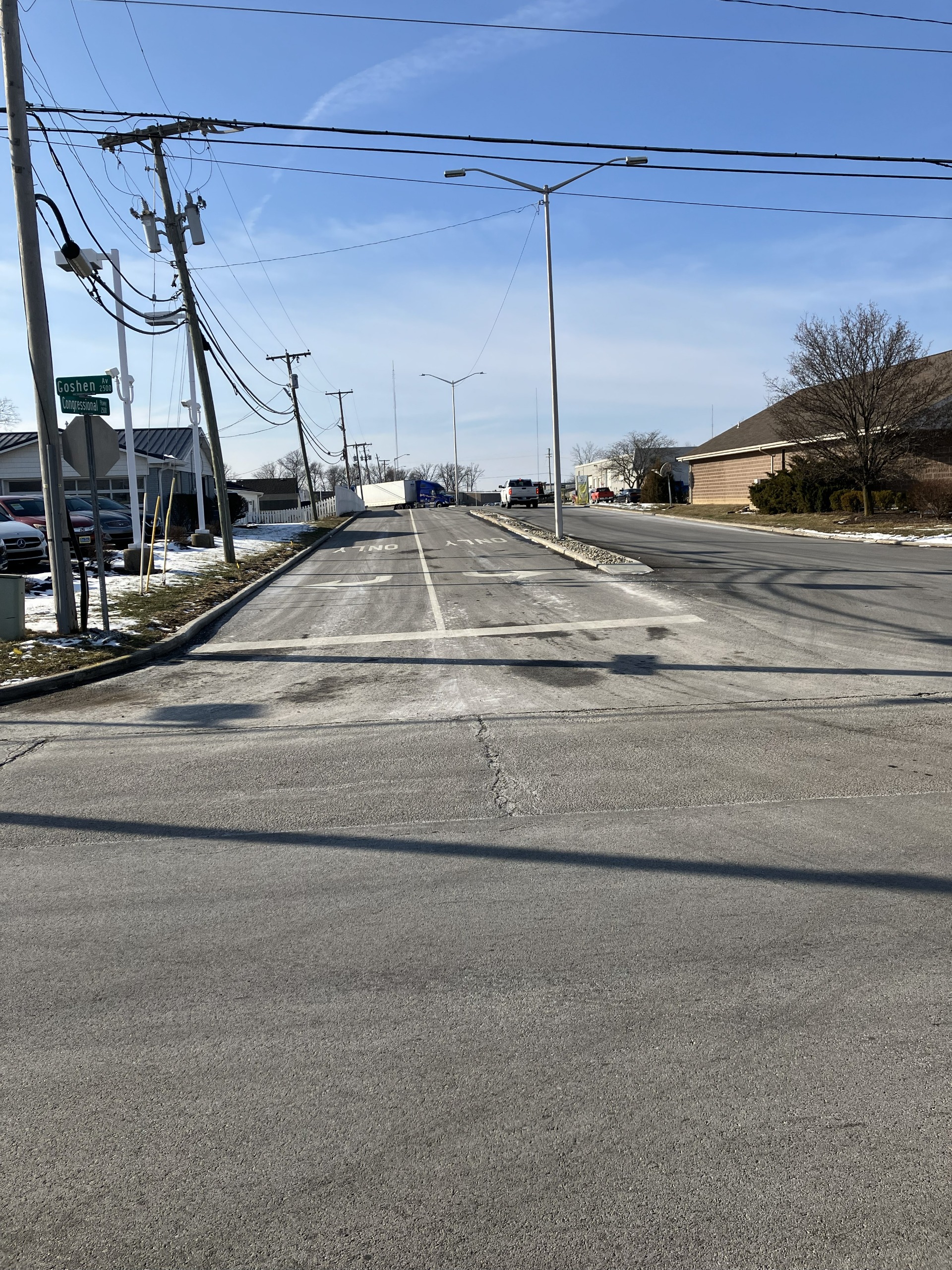 Congressional Pkwy at Goshen Road looking West after construction