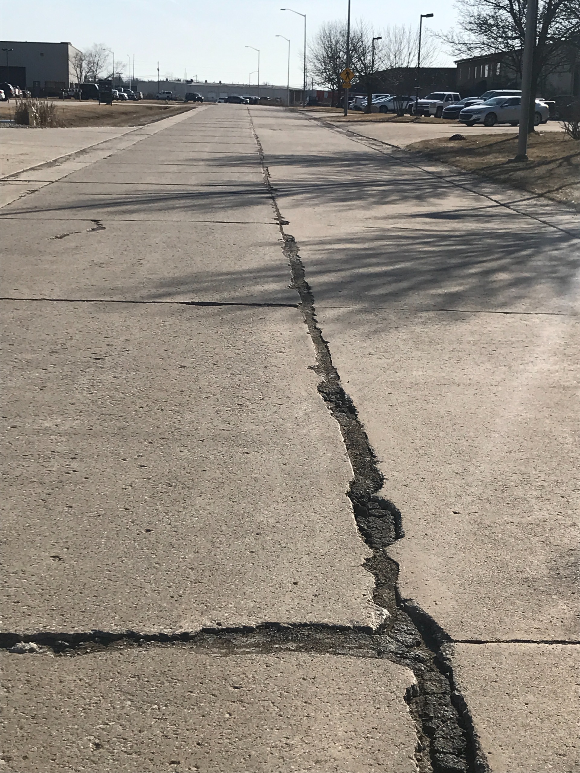 Congressional Pkwy. mid-block looking East before construction