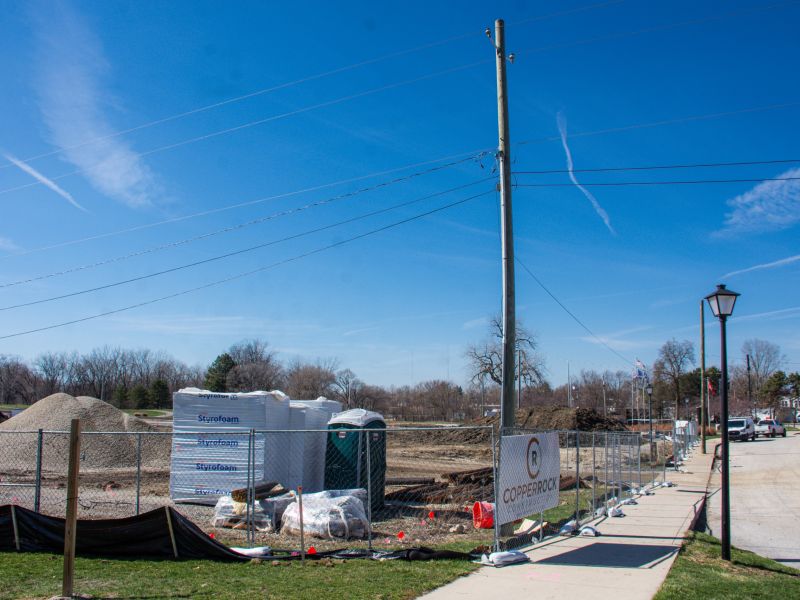 Construction site of the future mixed-use building, The Eddy.