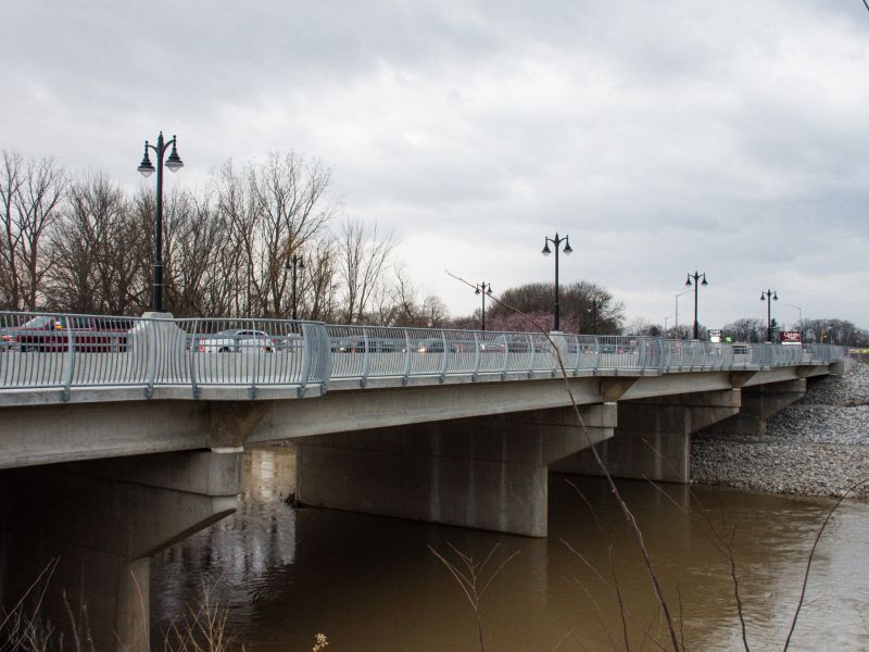 Construction of Bluffton Road Bridge, progress as of March 2026