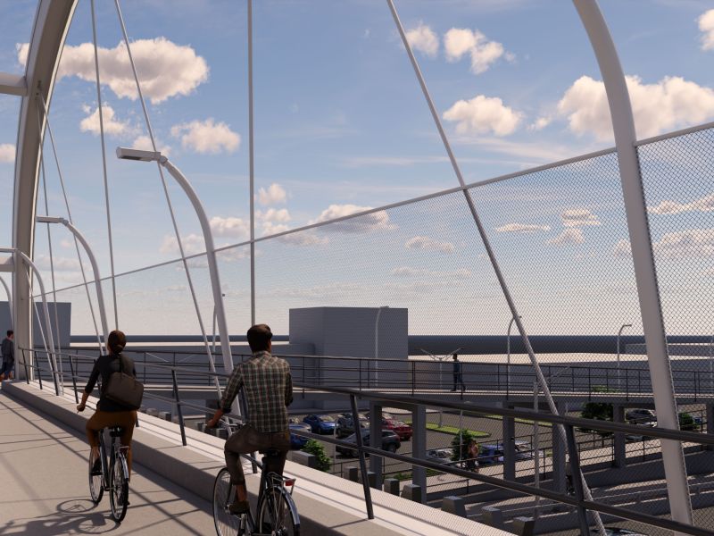 View SW from the bridge 