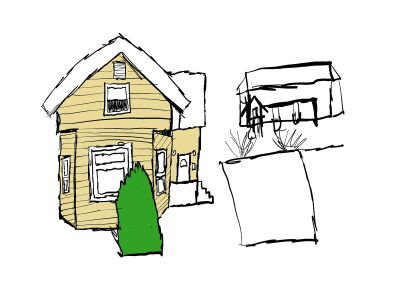 Harvester residents participate in the filming of a documentary about their neighborhood history